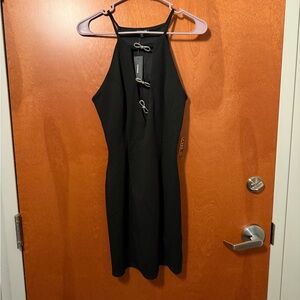 Express Black Sleeveless Midi Dress